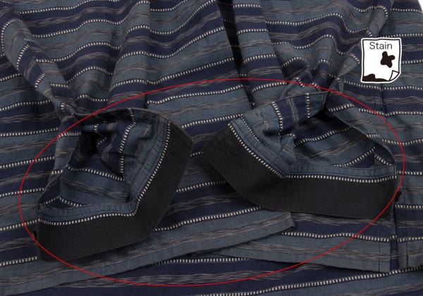 ISSEY MIYAKE Cotton Jacquard Border Shirt Blue Size 9