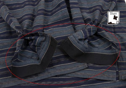 ISSEY MIYAKE Cotton Jacquard Border Shirt Blue Size 9