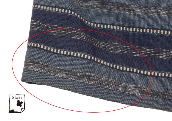 ISSEY MIYAKE Cotton Jacquard Border Shirt Blue Size 9