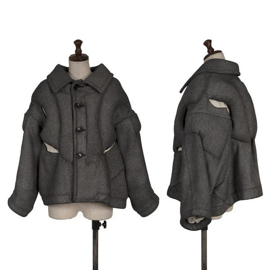 COMME des GARCONS 10AW Heavy Irregular Gray Blouson Size XS
