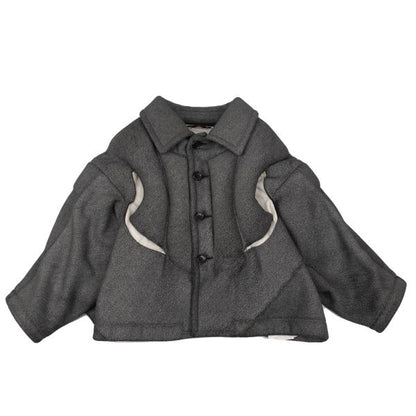 COMME des GARCONS 10AW Heavy Irregular Gray Blouson Size XS