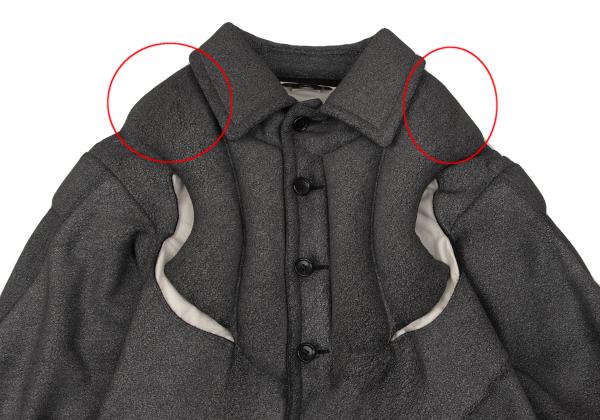 COMME des GARCONS 10AW Heavy Irregular Gray Blouson Size XS