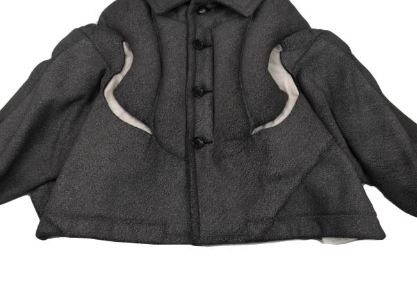 COMME des GARCONS 10AW Heavy Irregular Gray Blouson Size XS
