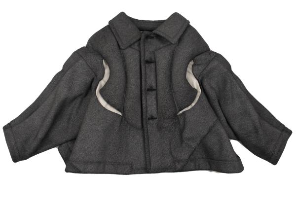 COMME des GARCONS 10AW Heavy Irregular Gray Blouson Size XS