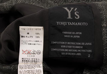 Y's Silk Low Gauge Jacket Gray Size 2