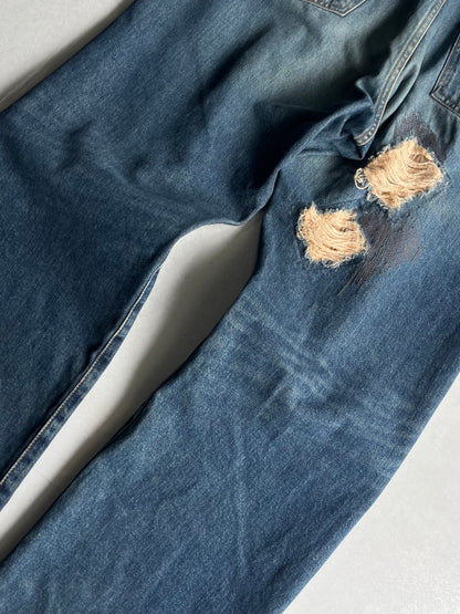 Swagger Wide-Leg Blue Jeans Size 40