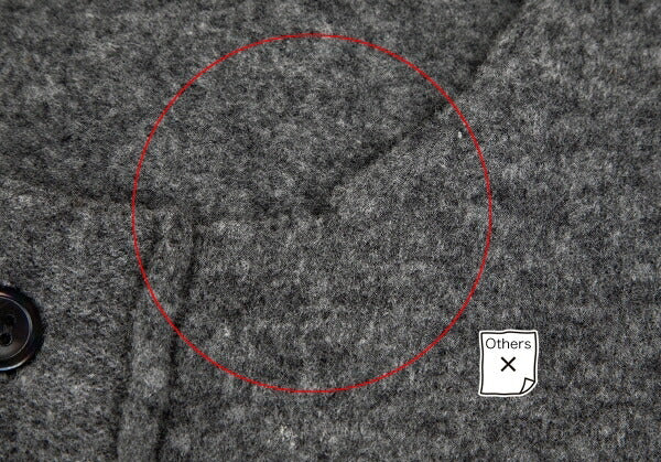 Y's Wool Knit Collarless Jacket Dark Gray Size 2