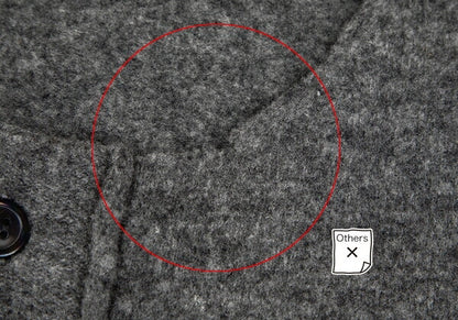 Y's Wool Knit Collarless Jacket Dark Gray Size 2