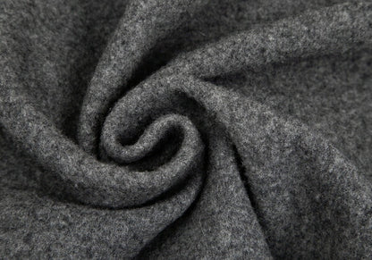 Y's Wool Knit Collarless Jacket Dark Gray Size 2