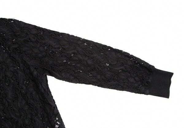 Y's PINK Nylon Cotton Lace Back Zip Blouse Black Size 2