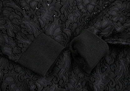 Y's PINK Nylon Cotton Lace Back Zip Blouse Black Size 2