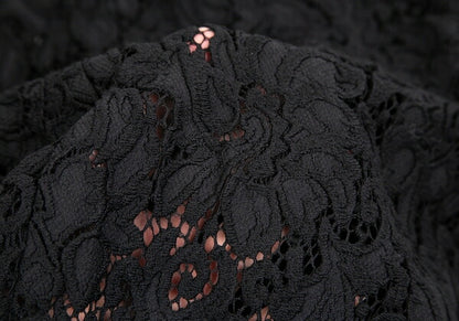Y's PINK Nylon Cotton Lace Back Zip Blouse Black Size 2