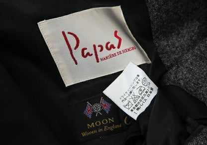 Papas MOON Cashmere Blend Wool Jacket Gray Size M