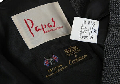 Papas MOON Cashmere Blend Wool Jacket Gray Size M