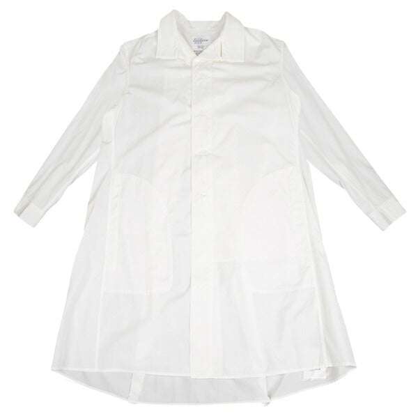 Yohji Yamamoto PH Back Zip Layered Cotton Shirt White Size 2
