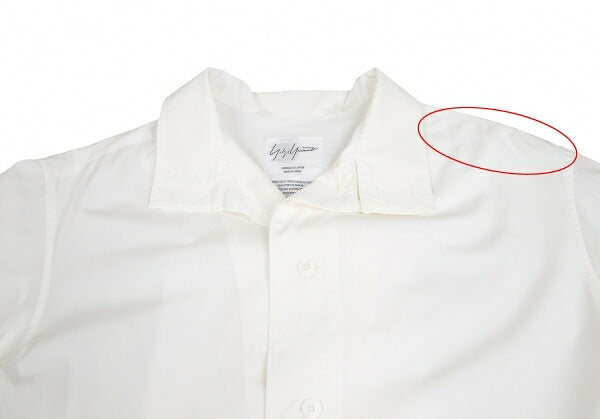 Yohji Yamamoto PH Back Zip Layered Cotton Shirt White Size 2