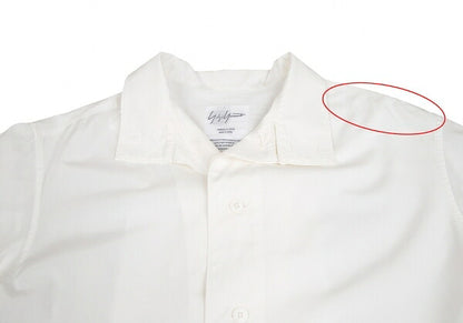 Yohji Yamamoto PH Back Zip Layered Cotton Shirt White Size 2