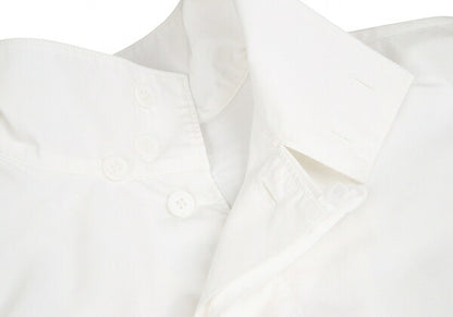 Yohji Yamamoto PH Back Zip Layered Cotton Shirt White Size 2