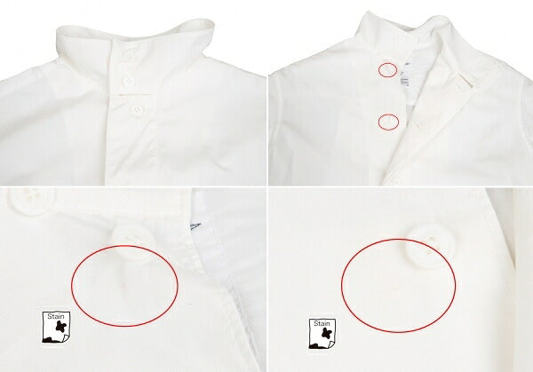 Yohji Yamamoto PH Back Zip Layered Cotton Shirt White Size 2