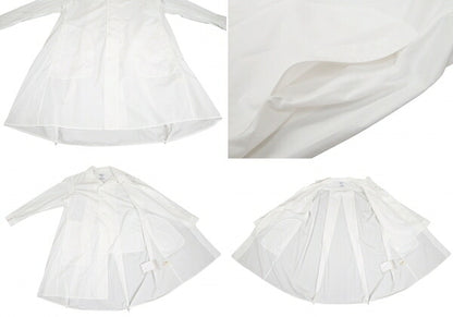 Yohji Yamamoto PH Back Zip Layered Cotton Shirt White Size 2