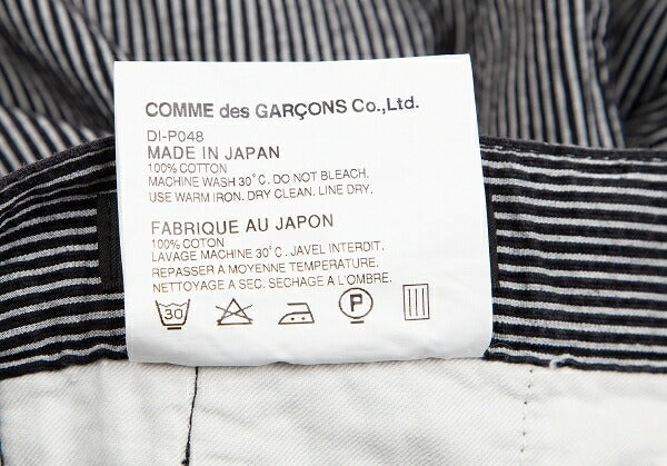 COMME des GARCONS HOMME DEUX Seersucker Pants Black Size M