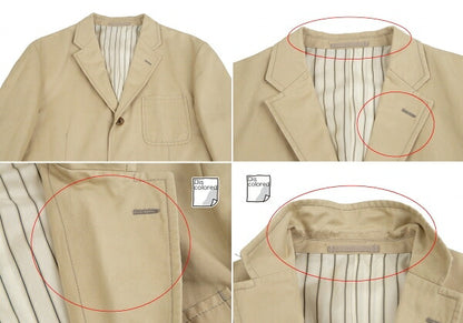 COMME des GARCONS HOMME Cotton Linen 3B Jacket Beige Size M