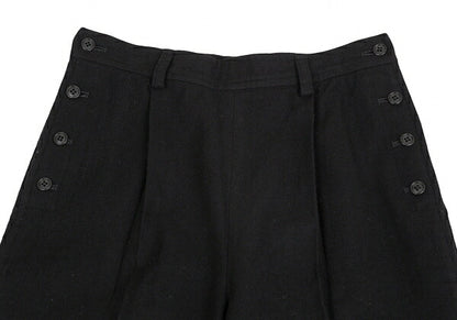 COMME des GARCONS Wool Nylon Side Button Pants Black Size M