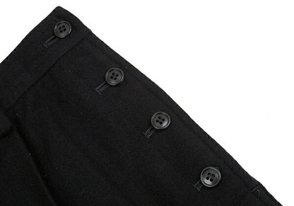 COMME des GARCONS Wool Nylon Side Button Pants Black Size M