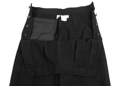 COMME des GARCONS Wool Nylon Side Button Pants Black Size M