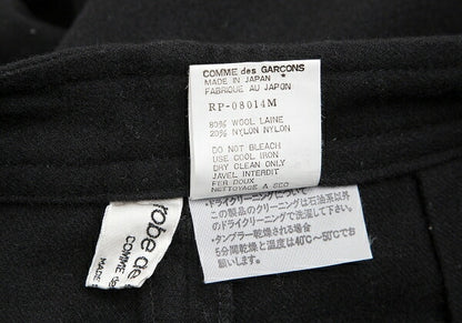 COMME des GARCONS Wool Nylon Side Button Pants Black Size M