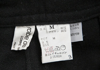 COMME des GARCONS Wool Nylon Side Button Pants Black Size M