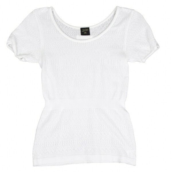 Jean Paul GAULTIER FEMME Cotton Logo T-Shirt White Size M