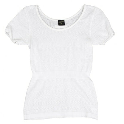 Jean Paul GAULTIER FEMME Cotton Logo T-Shirt White Size M