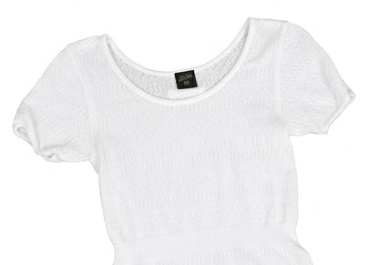 Jean Paul GAULTIER FEMME Cotton Logo T-Shirt White Size M