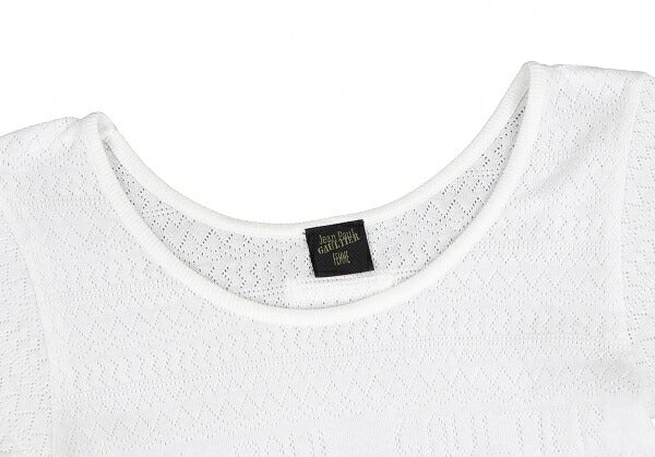 Jean Paul GAULTIER FEMME Cotton Logo T-Shirt White Size M