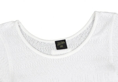 Jean Paul GAULTIER FEMME Cotton Logo T-Shirt White Size M