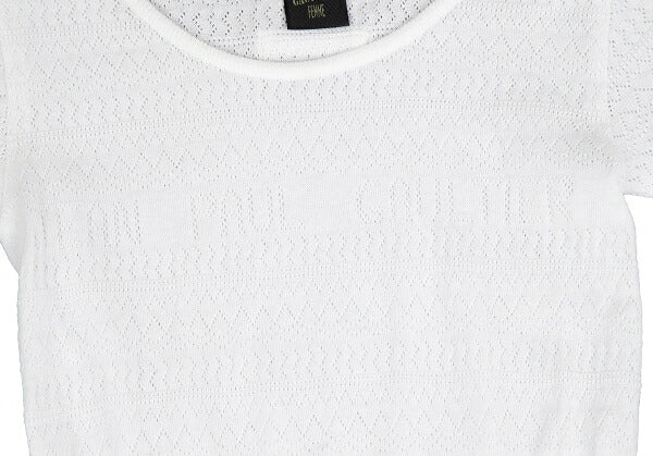 Jean Paul GAULTIER FEMME Cotton Logo T-Shirt White Size M