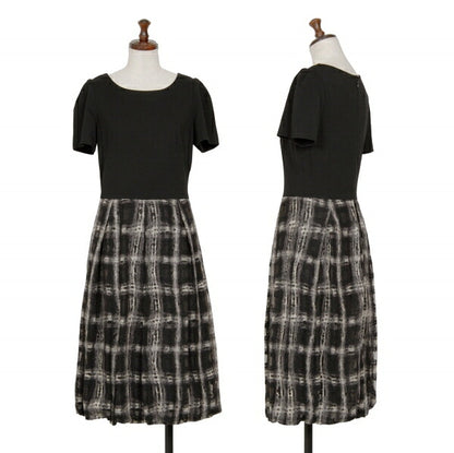 Sybilla Check Panel Short Sleeve Dress Black Size L