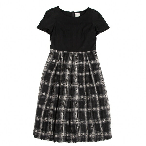 Sybilla Check Panel Short Sleeve Dress Black Size L