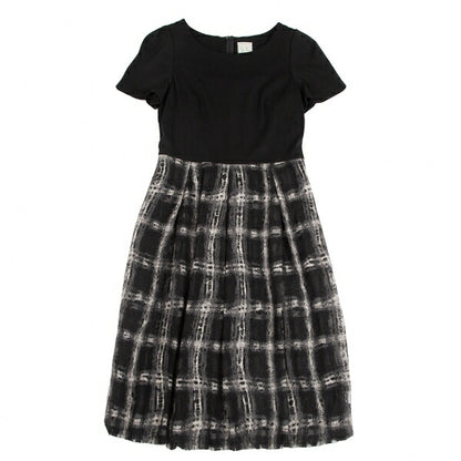 Sybilla Check Panel Short Sleeve Dress Black Size L