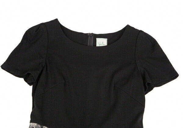 Sybilla Check Panel Short Sleeve Dress Black Size L