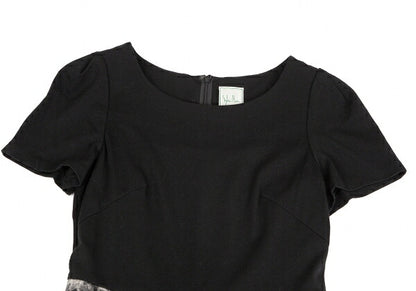Sybilla Check Panel Short Sleeve Dress Black Size L