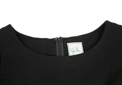 Sybilla Check Panel Short Sleeve Dress Black Size L