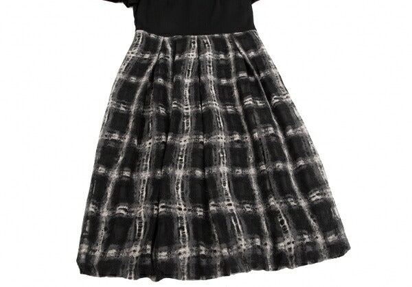 Sybilla Check Panel Short Sleeve Dress Black Size L