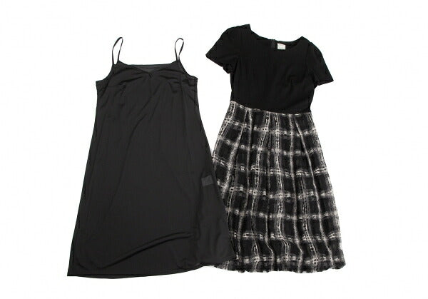 Sybilla Check Panel Short Sleeve Dress Black Size L