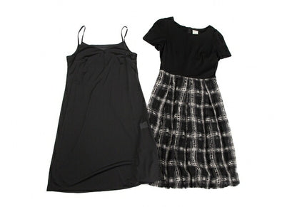 Sybilla Check Panel Short Sleeve Dress Black Size L
