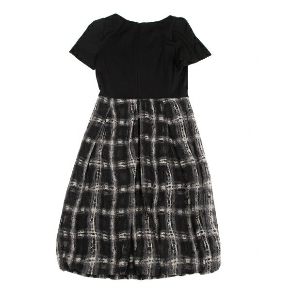 Sybilla Check Panel Short Sleeve Dress Black Size L