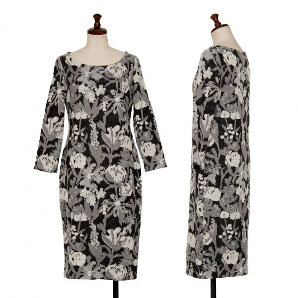 Sybilla Wool Mohair Blend Botanical Dress Black Size M