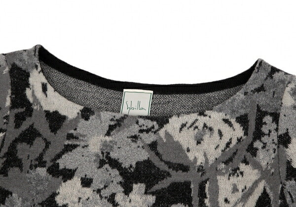 Sybilla Wool Mohair Blend Botanical Dress Black Size M
