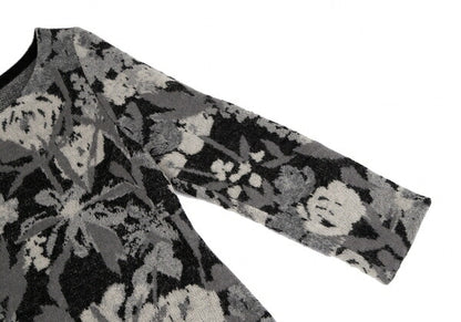 Sybilla Wool Mohair Blend Botanical Dress Black Size M